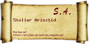 Stoller Arisztid névjegykártya